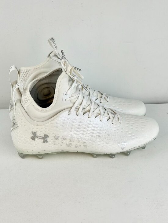 Men\'s 13 - Under Armour spotlight football cleat - White main image 5